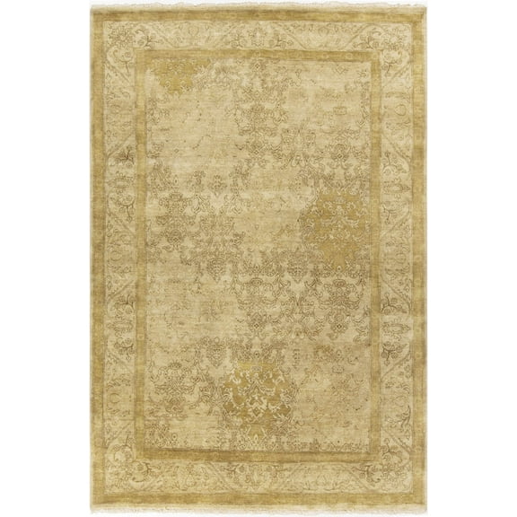 BoutiqueRugs Morgan Traditional Area Rug - Dark Brown, Tan - 5'6" x 8'6"