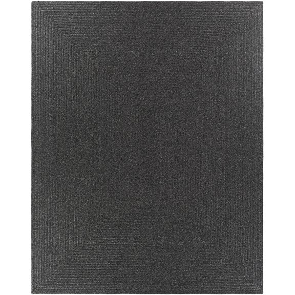 BoutiqueRugs Moxley Traditional, Transitional Area Rug - Outdoor Safe - Black - 7'6" x 9'5"