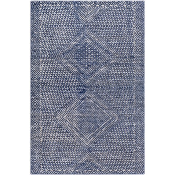 BoutiqueRugs Moyne Bohemian, Transitional Area Rug - Navy, White, Charcoal - 10' x 14'