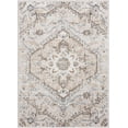 thumbnail image 1 of BoutiqueRugs Mudgee Bohemian Oriental Medallion Large Area Rug - Farmhouse Traditional Floral Carpet for Living Room - Pink, Cream, Beige, Gray - 7'10" x 9'6" (8x10), 1 of 10