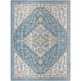 thumbnail image 1 of BoutiqueRugs Nahla Coastal Area Rug - Outdoor Safe - Teal, Off White, Navy - 5'2" x 7', 1 of 1