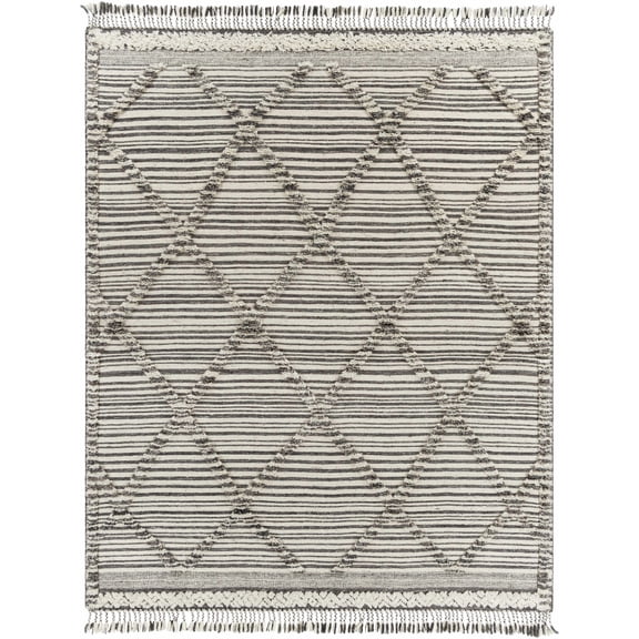 BoutiqueRugs Nairobi Bohemian, Transitional Area Rug - Ivory, Black, Gray - 2' x 3'