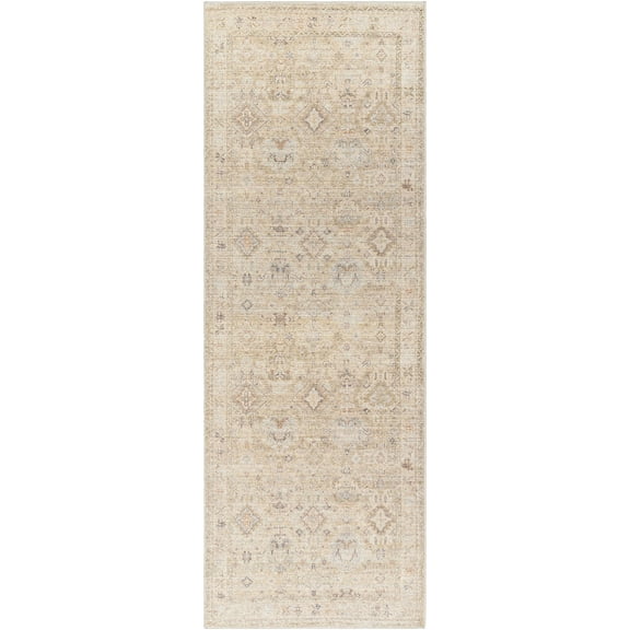 BoutiqueRugs Nakia Traditional Runner Rug - Ivory, Cream, Medium Brown - 2'7" x 7'3" Runner
