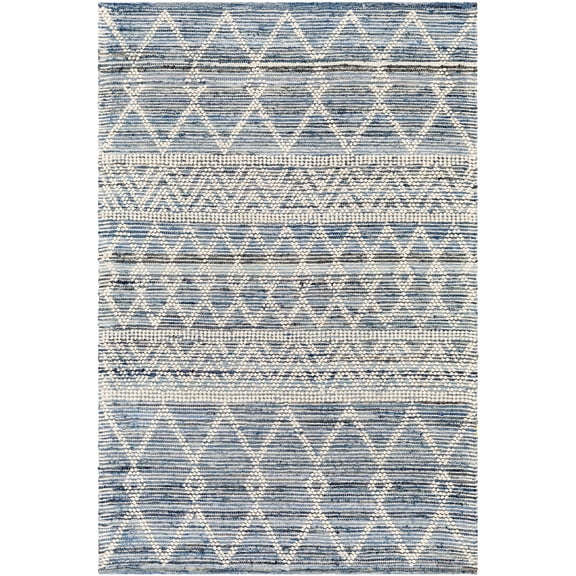 BoutiqueRugs Nala Bohemian, Transitional Area Rug - Navy, Light Blue, Charcoal - 5' x 7'6"