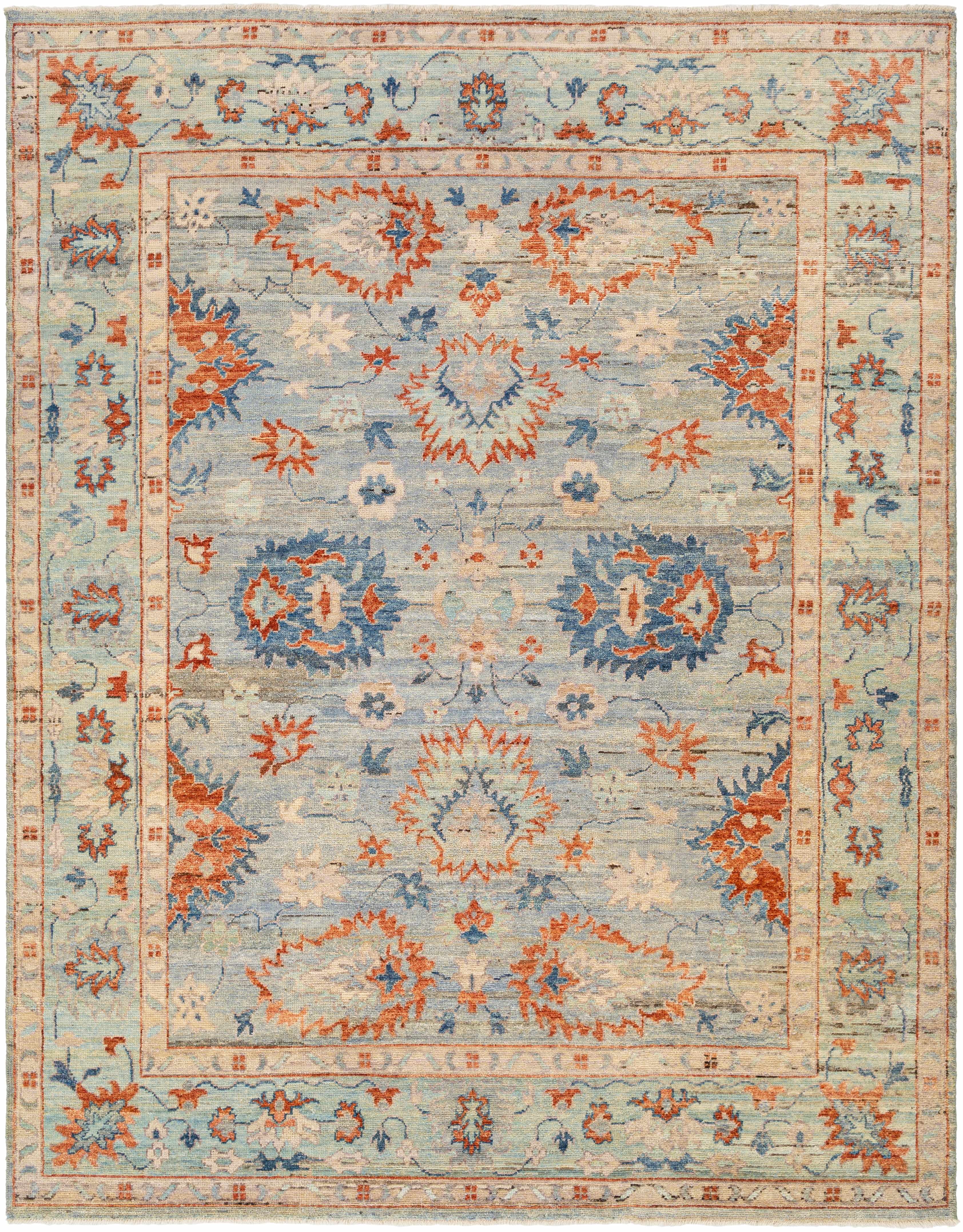 Light Traditional Rug Boutique Rugs Nami Farmhouse Area Rug - Denim, Beige, Light Brown - 8 ...