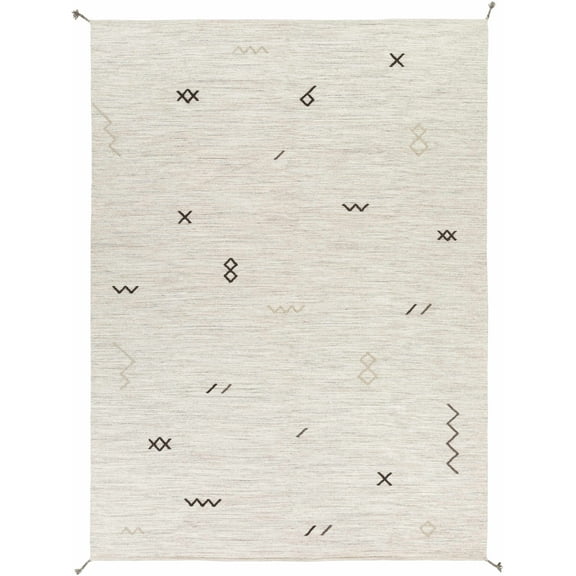 BoutiqueRugs Napaskiak Bohemian, Transitional Area Rug - Light Gray, Light Brown, Black - 3'3" x 5'3"