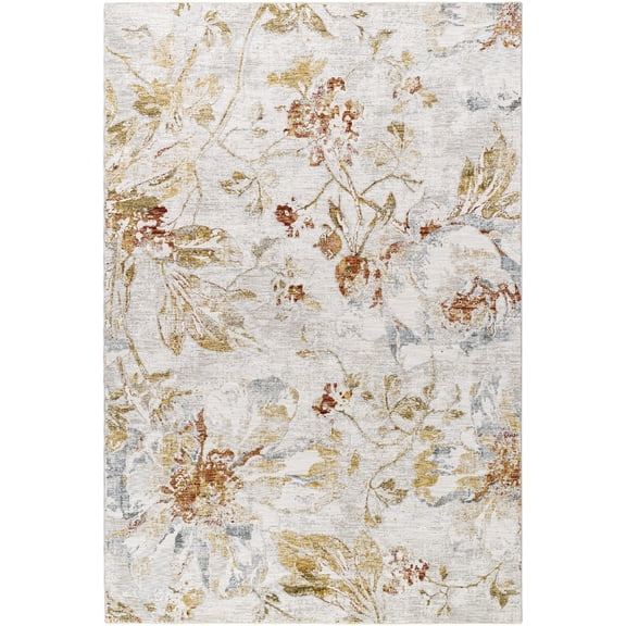 BoutiqueRugs Nasia Traditional, Transitional Area Rug - Light Gray, Medium Gray, Mustard - 2'7" x 3'11"