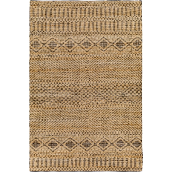 BoutiqueRugs Nasugbu Bohemian, Transitional Area Rug - Tan, Black - 8' x 10'