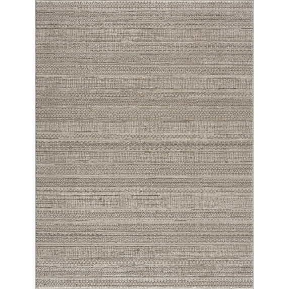BoutiqueRugs Nate Farmhouse Area Rug - Ivory, Beige - 5'3" x 7'