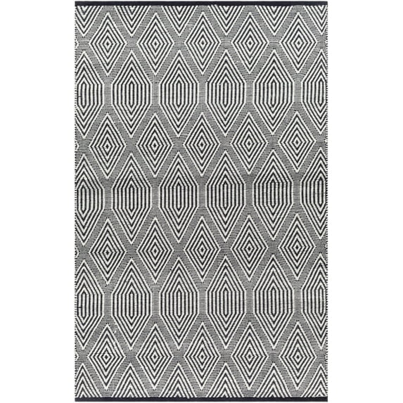 BoutiqueRugs Naya Contemporary Area Rug - Ivory, Black - 5' x 7'6"