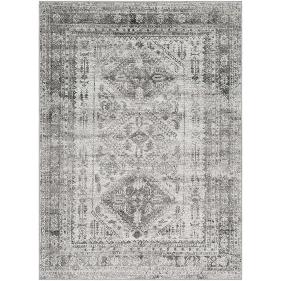 BoutiqueRugs Nelsonville Traditional Area Rug - Light Gray, White, Charcoal - 10' x 14'