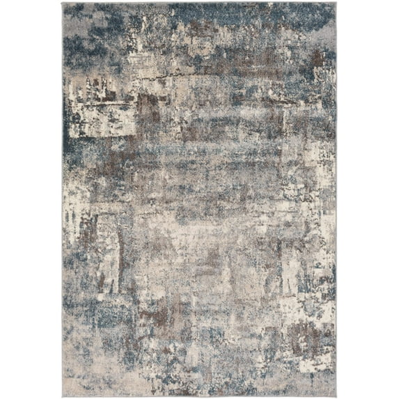 BoutiqueRugs Netherfield Contemporary Area Rug - Navy, Cream, Taupe - 6'7" x 9'