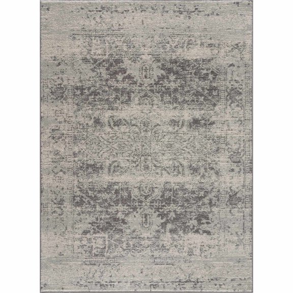BoutiqueRugs Gray Tribal Bohemian White 8x10 Large Area Rug Great Room Open Concept Master Bedroom Large Dining Room 7'10" x 10' Stain Resistant Non-Shedding Pet Friendly