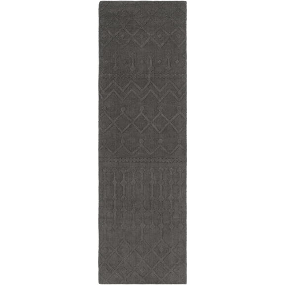 BoutiqueRugs Newtonhill Bohemian, Transitional Runner Rug - Charcoal - 2'6" x 8' Runner