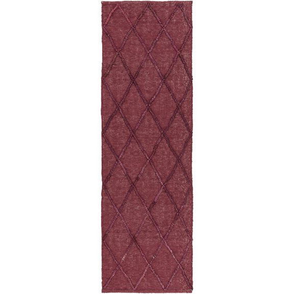BoutiqueRugs Nicolaus Bohemian/Global Runner Rug - Dark Red, Burgundy - 2'6" x 8' Runner