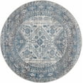thumbnail image 1 of BoutiqueRugs Nisula Traditional Area Rug - Light Gray, Charcoal, Blue - 5'3" Round, 1 of 15