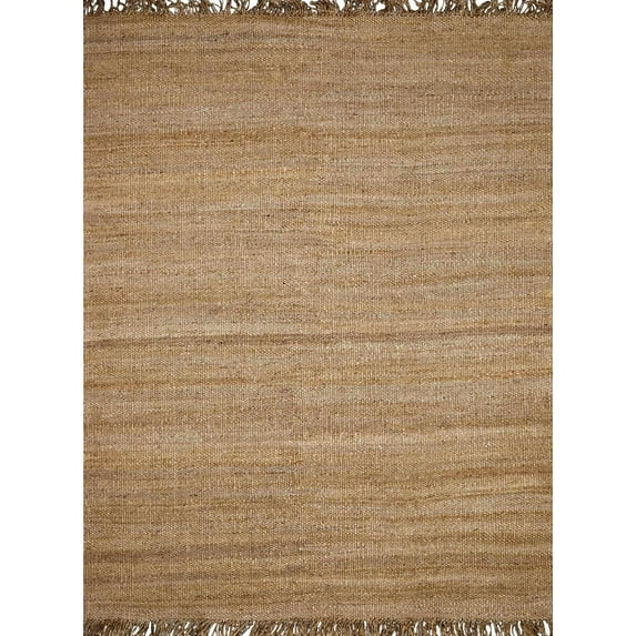 BoutiqueRugs Oaks Oaks Bohemian Natural Jute Extra Large Area Rug - Farmhouse Hand Woven Tassel Carpet for Living Room, Bedroom - Beige, Brown, Tan - 12' x 15'