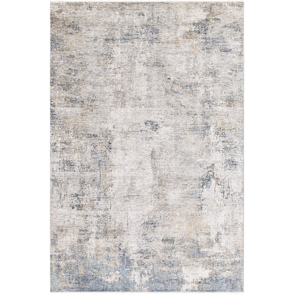 BoutiqueRugs Odell Contemporary Area Rug - Medium Gray, Mustard, Light Blue - 10' x 13'11"