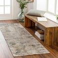 thumbnail image 1 of BoutiqueRugs Odell Contemporary Runner Rug - Medium Gray, Mustard, Light Blue - 2'7" x 10' Runner, 1 of 19