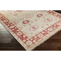BoutiqueRugs Okaton Traditional Area Rug - Beige, Burgundy, Mustard - 5'6" x 8'6"