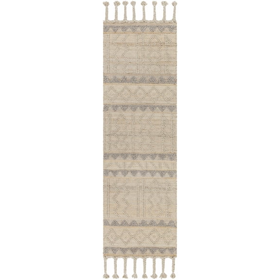 BoutiqueRugs Okurcalar Bohemian, Transitional Runner Rug - Tan, Gray - 2'6" x 8' Runner