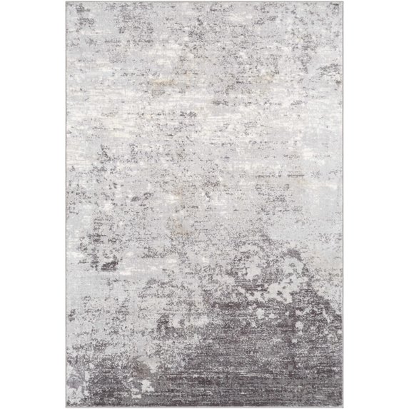 BoutiqueRugs Ortonville Contemporary Area Rug - Light Slate, White, Charcoal - 5'3" x 7'3"