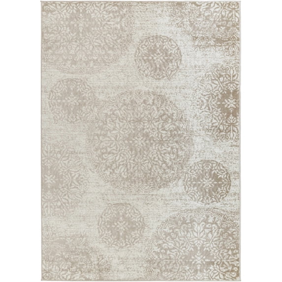 Boutique Rugs Osman Farmhouse Area Rug - Light Brown, Ivory - 5'3" x 7'3"