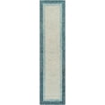 thumbnail image 1 of BoutiqueRugs Padada Bordered Navy Wool Runner Rug - Navy, Teal, Pale Blue - 2'6" x 8' Runner, 1 of 13