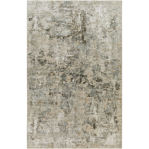 BoutiqueRugs Palanit Contemporary Area Rug - Medium Gray, Charcoal, Light Gray - 9' x 12'2"