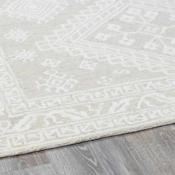 BoutiqueRugs Paloma Traditional Area Rug - Medium Gray, Peach, Cream - 8' x 10'