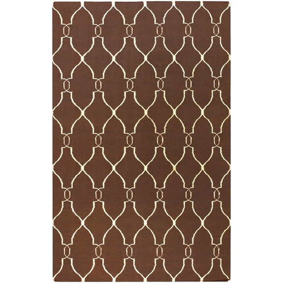 BoutiqueRugs Partington Transitional Area Rug - Dark Brown, Peach - 2' x 3'