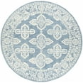thumbnail image 1 of BoutiqueRugs Passaic Boho Hand Tufted Wool Natural Fiber Soft Area Rug - Traditional Bohemian Floral Carpet for Living Room, Bedroom, Dining Room - White, Cream, Light Blue - 8' Round, 1 of 11