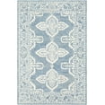 thumbnail image 1 of BoutiqueRugs Passaic Boho Hand Tufted Wool Natural Fiber Soft Extra Large Area Rug - Traditional Bohemian Floral Carpet for Living Room, Bedroom, Dining Room - White, Cream, Light Blue - 9' x 12', 1 of 11