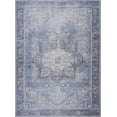 thumbnail image 1 of BoutiqueRugs Pays Blue Distressed Area Rug - Machine Washable - Sky Blue, Antrasit, Gray - 5'3" x 7'3", 1 of 11