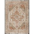 thumbnail image 1 of BoutiqueRugs Peeta Boho Oriental Medallion Area Rug - Farmhouse Traditional Floral Carpet for Living Room, Bedroom, Dining Room - Faded Vintage Look - Cream, Pink, Blush - 7'10'' x 10'3'', 1 of 10