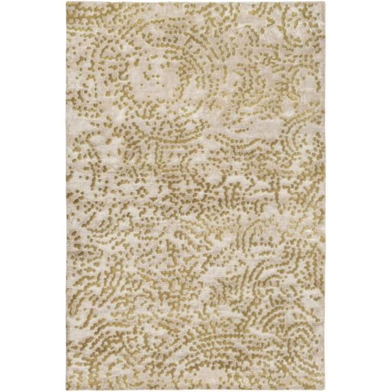BoutiqueRugs Pensacola Contemporary Area Rug - Medium Gray, Mustard, Taupe - 2' x 3'