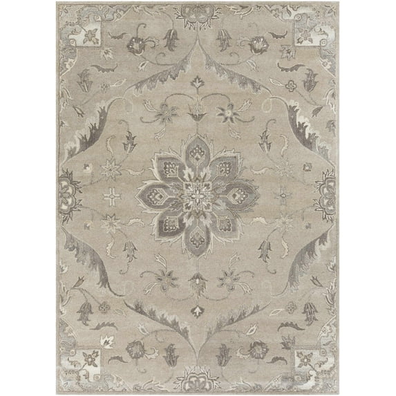 BoutiqueRugs Peterstown Traditional Area Rug - Taupe, Peach, Charcoal - 9' x 12'