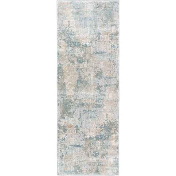 BoutiqueRugs Pialba Contemporary Runner Rug - Medium Gray, Taupe, Light Gray - 2'7" x 10' Runner