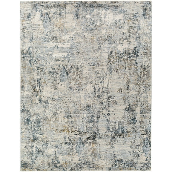 Boutique Rugs Pinjarra Contemporary Area Rug - Pale Blue, Navy, Tan - 10' x 13'11"