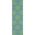 thumbnail image 1 of BoutiqueRugs Poestenkill Contemporary Runner Rug - Teal, Green, Ice Blue - 2'6" x 8' Runner, 1 of 6
