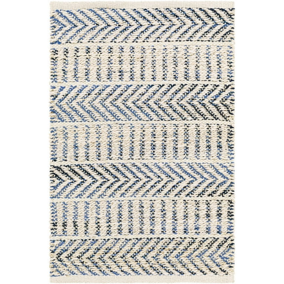 BoutiqueRugs Pontian Traditional, Transitional Area Rug - Blue, Black, Beige - 27" x 45"