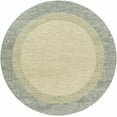thumbnail image 1 of BoutiqueRugs Pualas Bordered Olive Wool Area Rug - Medium Gray, Olive, Peach - 8' Round, 1 of 12
