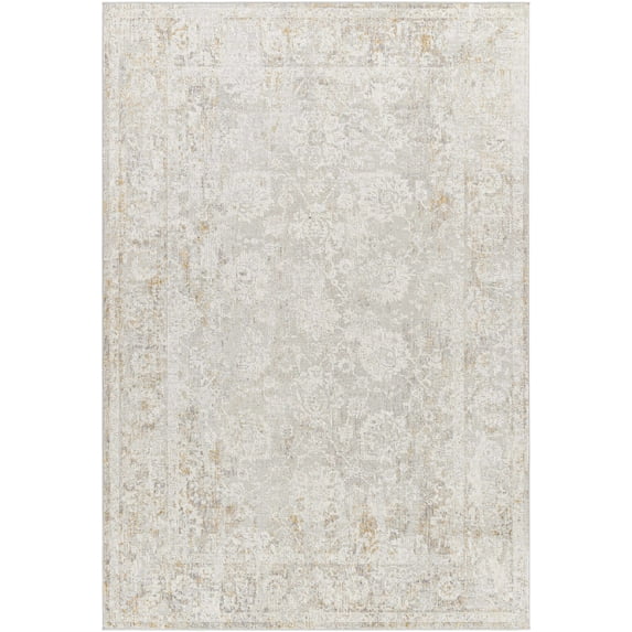 BoutiqueRugs Pyote Traditional Area Rug - Light Gray, Off White, Mustard - 10' x 13'11"