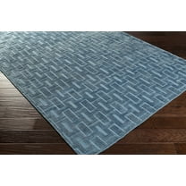 BoutiqueRugs Quealy Solid & Striped Area Rug - Blue - 3'3" x 5'3"