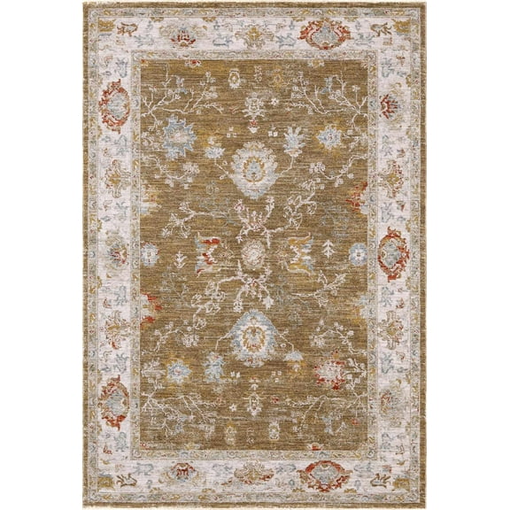 BoutiqueRugs Rangeville Traditional Area Rug - Cream, Mustard, Red - 2'7" x 3'11"