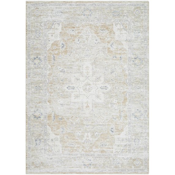 BoutiqueRugs Rhody Traditional Area Rug - Light Silver, Sterling Gray - 6'11" Round