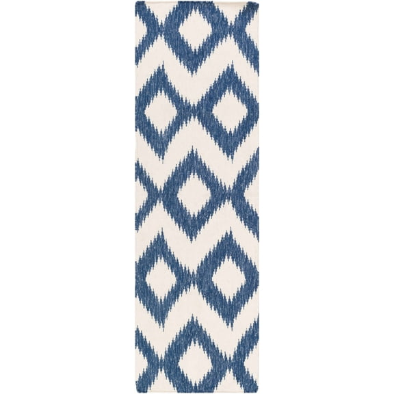 Boutique Rugs Richton Transitional Runner Rug - Navy, Cream - 2'6" x 8' Runner