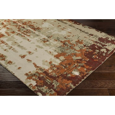 BoutiqueRugs Riegelsville Traditional Area Rug - Beige, Brick Red, Dark Brown - 2' x 3'