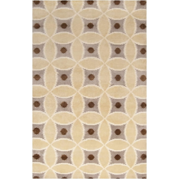 BoutiqueRugs Rindge Farmhouse Area Rug - Dark Red, Dark Brown, Ivory - 2' x 3'
