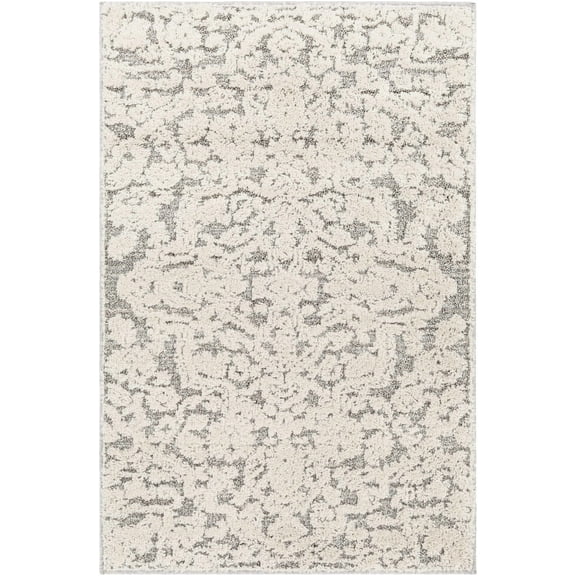 BoutiqueRugs Rockeagle Traditional Area Rug - Medium Gray, Cream, Charcoal - 5'3" x 7'3"